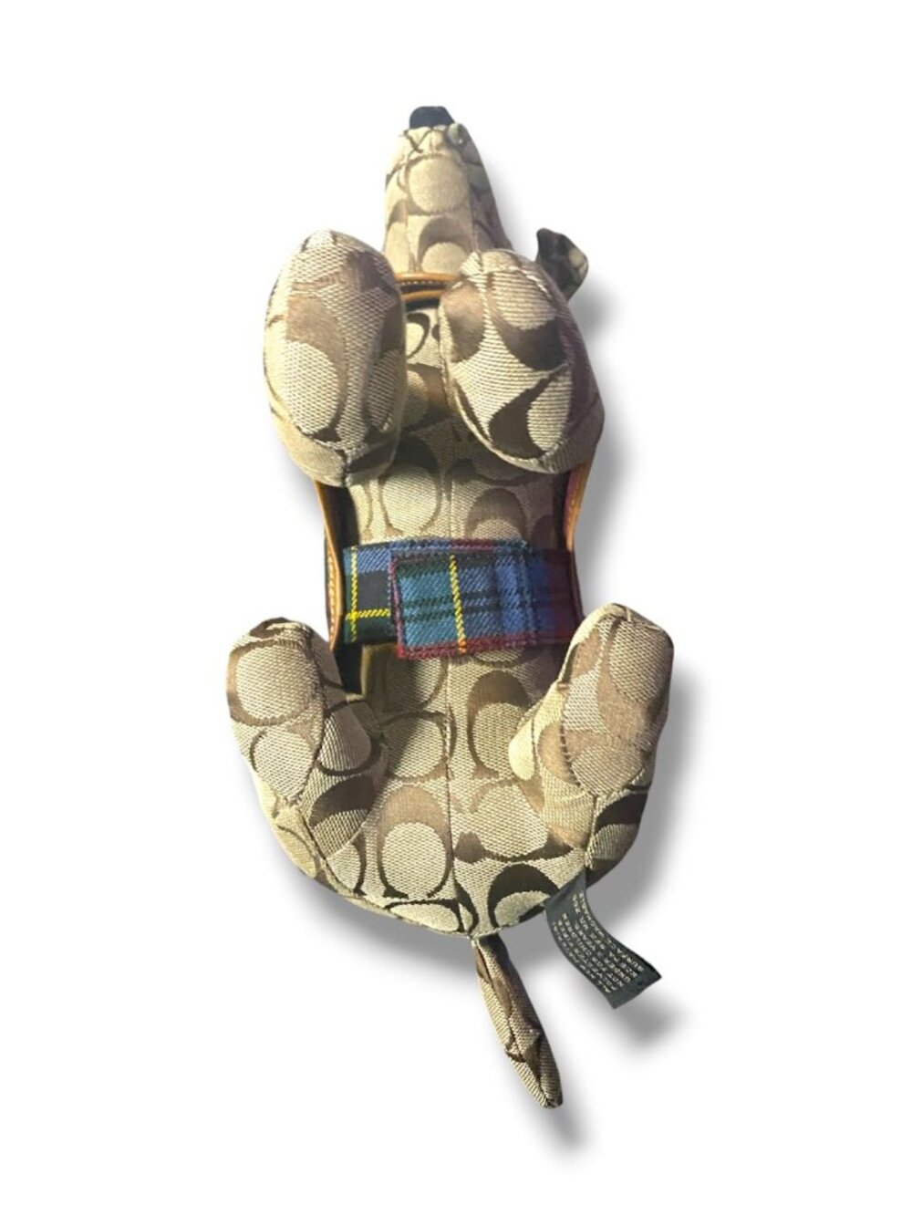 Coach Signature Jack Russell Terrier with plaid coat & collar VINTAGE-RARE NWOT - Picture 4 of 6
